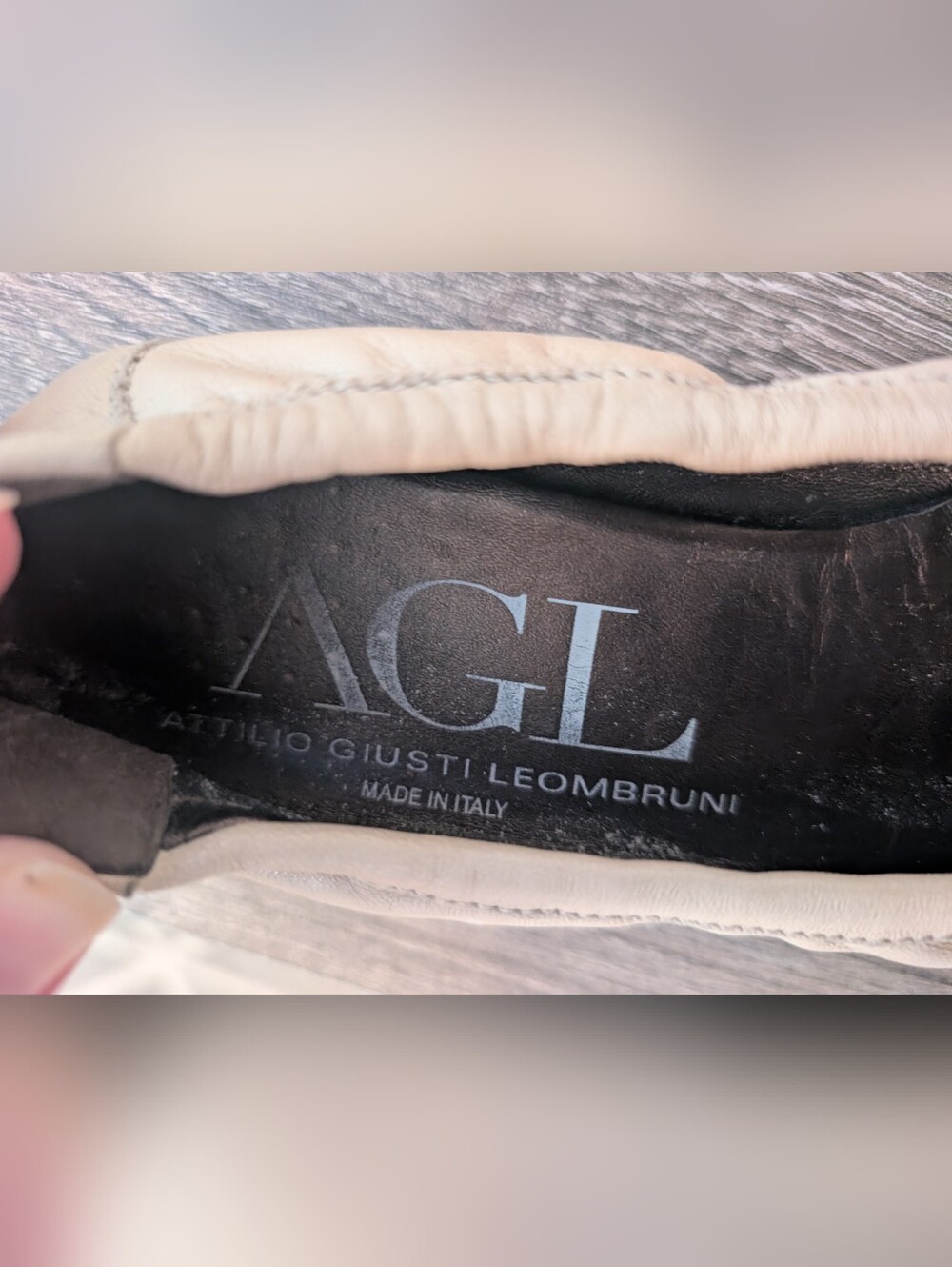 AGL Women's 2 Tone Ballet Flats With Buckle Detail - Picture 2 of 7